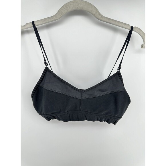 ALO Other - Alo Yoga Women's Medium Sunny Strappy Sports Bra Bralette Anthracite Glossy